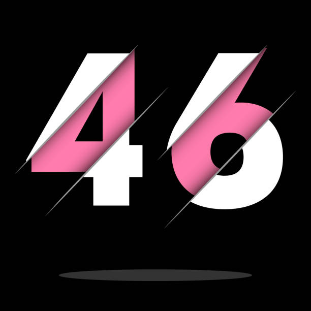 istock 46 4 6 Number Logo Design with a Creative Cut and Black Circle Background. Creative logo design. 1394847188