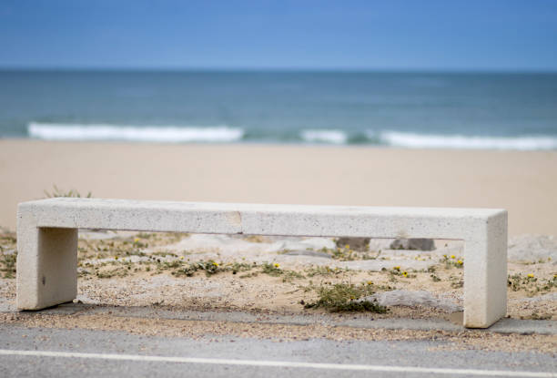 istock Stone seat by the beach 1394847212