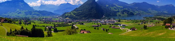 istock Schwyz canton panoramic view, Switzerland 1394847935
