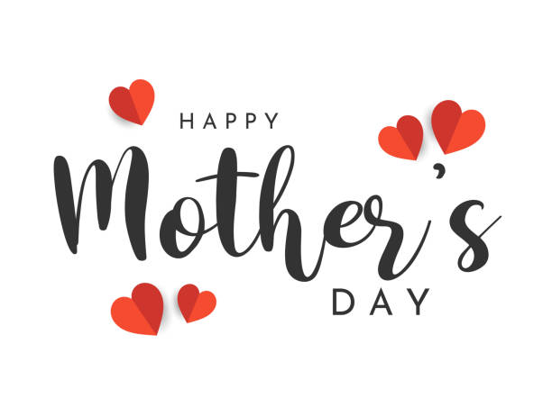 Mother's Day poster, background, card with hearts. Vector illustration. EPS10