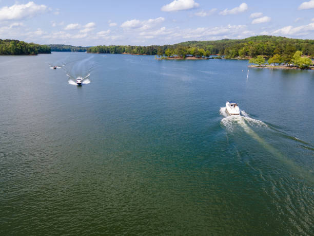 istock Ski Boats On A Lake 1394852394