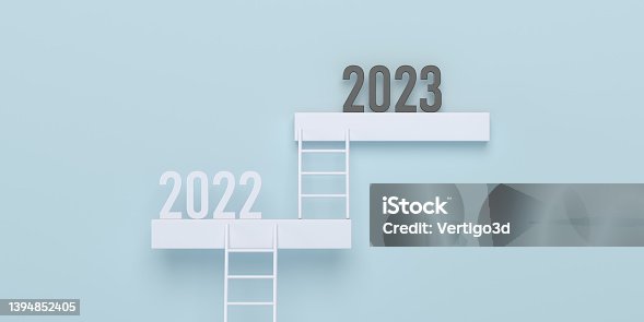 istock Ladder to new year 2023 1394852405