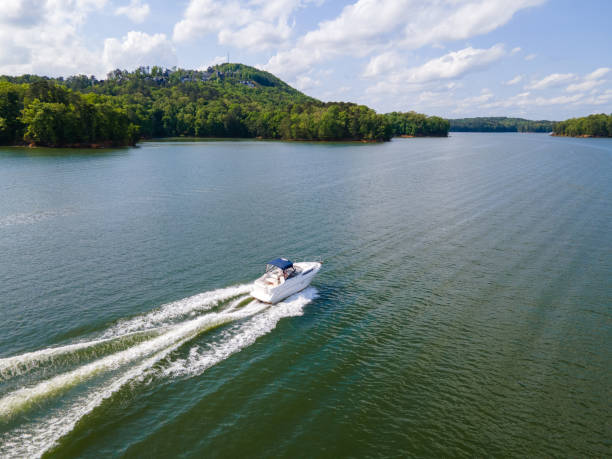 istock Ski Boats On A Lake 1394852413