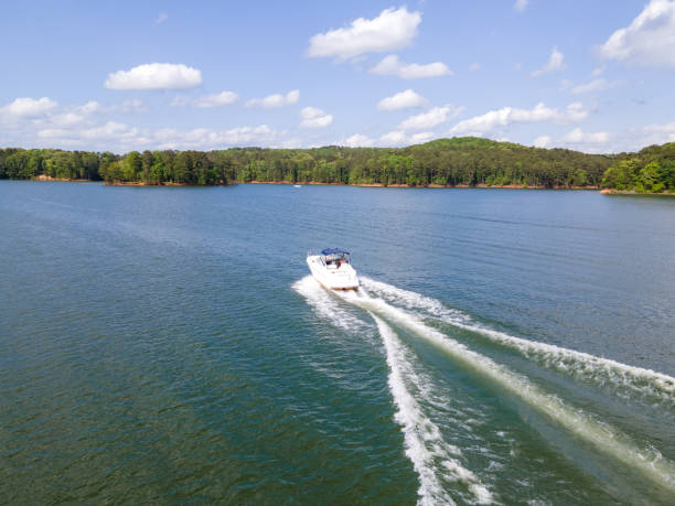 istock Ski Boats On A Lake 1394852451