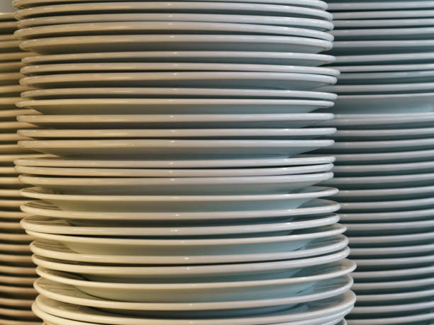 istock Clean plates in the buffet 1394852612
