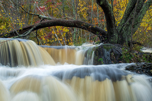 Shohola Falls in Autumn, Pocono Mountains, Pennsylvania, USA