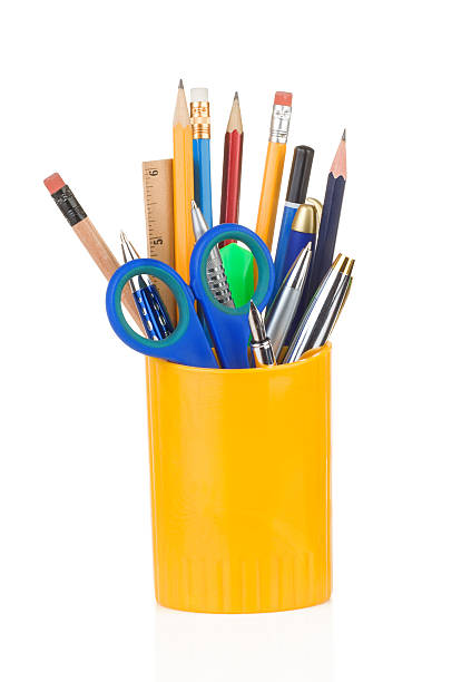 istock holder full of pen and pencil 139485916