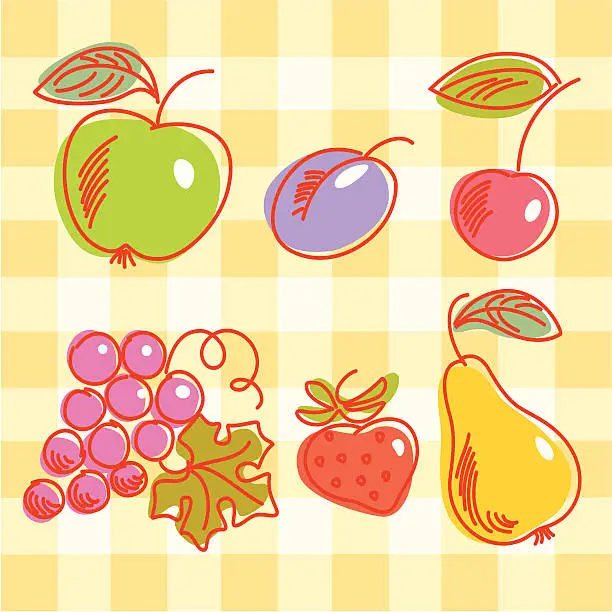 Vector illustration of Natural vitamins