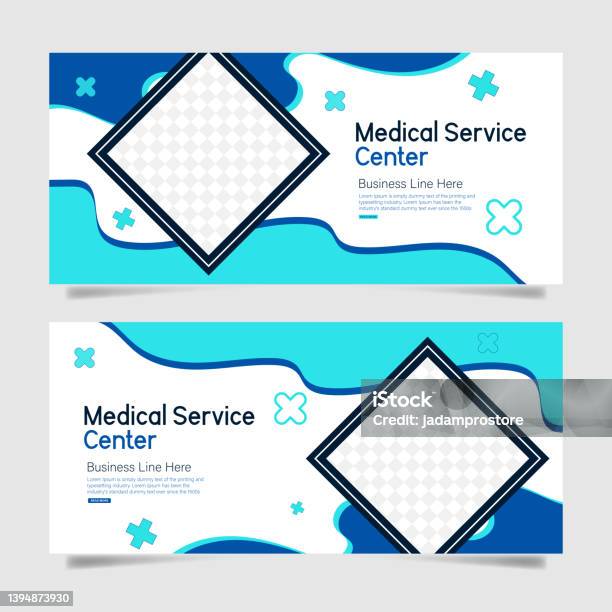 Health Blog Midsection Banner Modern Medical Banner For Social Media Post Template Stock Illustration ...
