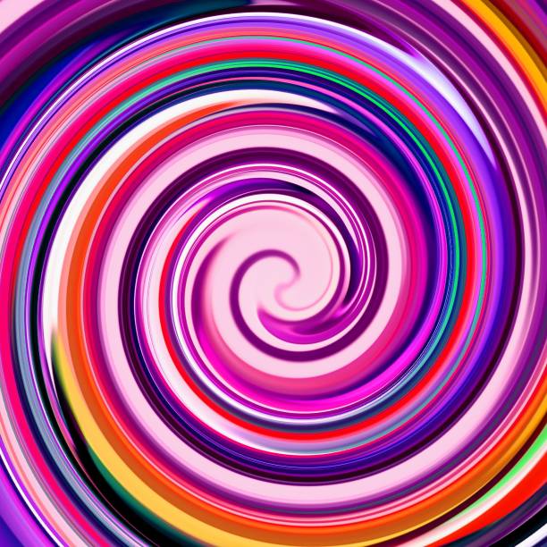 colorful purple red spiral lollipop pattern swirl background - lolipop illüstrasyonlar stok fotoğraflar ve resimler