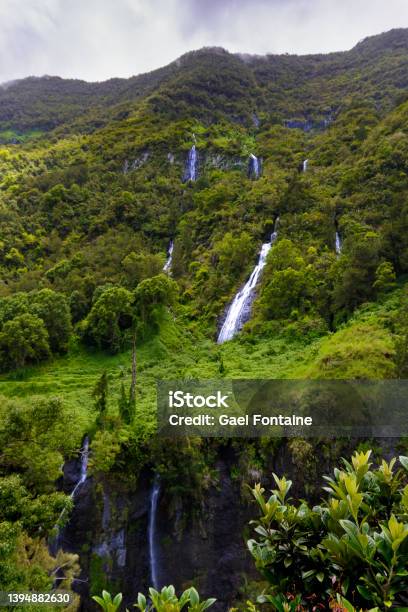 Waterfal Called Le Voile De La Mariee Salazie Reunion Island Stock Photo - Download Image Now