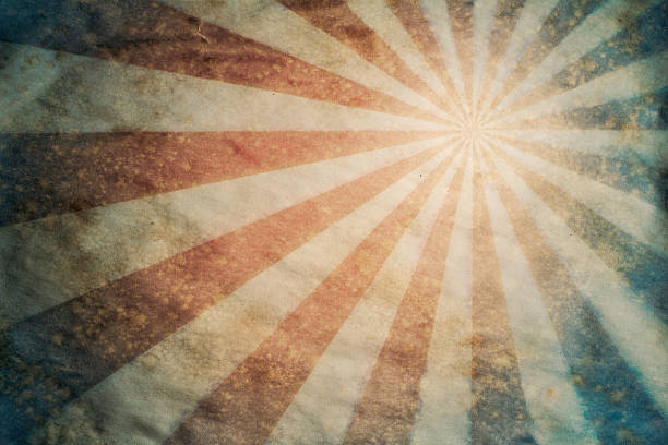 Sunburst retro grunge paper background