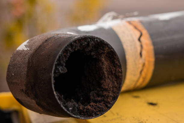 istock Residue or thick layer of soot after a poor combustion in a fireplace, layered on the inner part of a chimney pipe or smokestack. Dangerous situation for fire, fire hazard. 1394888848