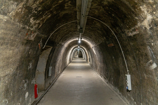 Tunnel Gric in Zagreb old town, Croatia. 2WW old abandoned tunnel