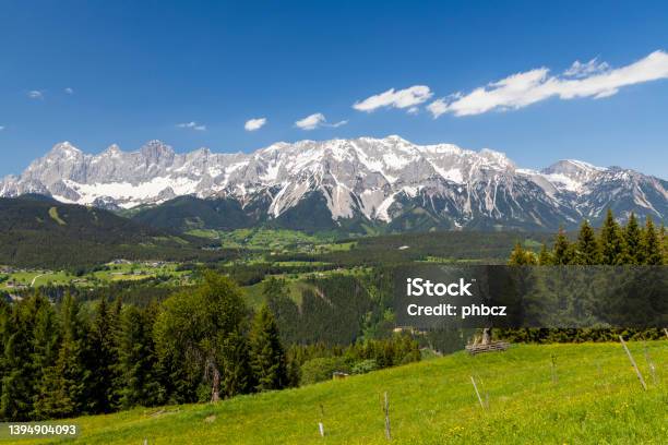 Dachstein And Landscape Near Schladming Austria Stock Photo - Download Image Now - Dachstein Mountains, Mountain, Schladming