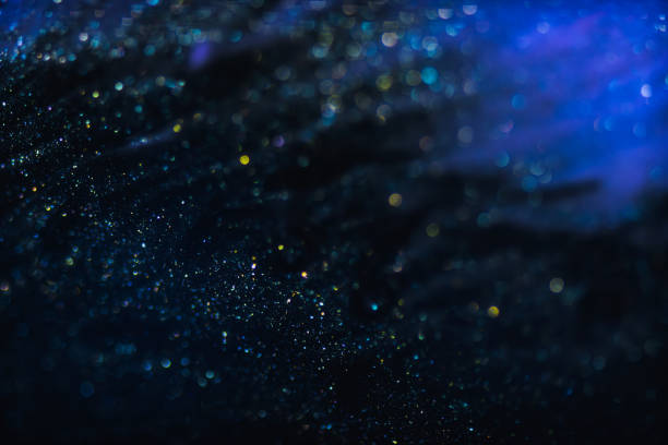 Glitter blue particle abstract background Abstract particle background levitation stock pictures, royalty-free photos & images