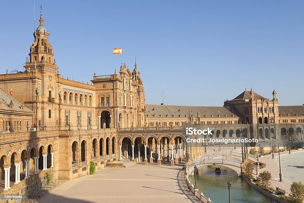 Da Plaza de España in Siviglia, Spagna - Foto stock royalty-free di Ambientazione esterna