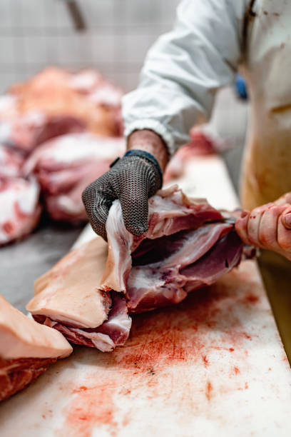 istock Meat industry slaughterhouse and food processing 1394907951