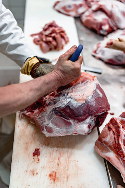 istock Meat industry slaughterhouse and food processing 1394907953