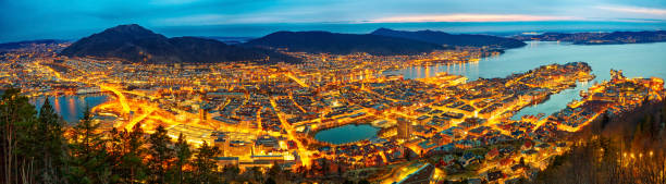 istock Bergen sity panorama at twilight 1394911252