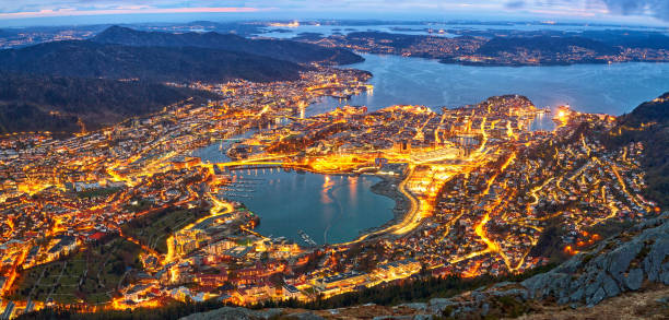 istock Aerial view of Bergen 1394912107