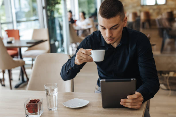 istock Enjoying coffee and social media 1394912361