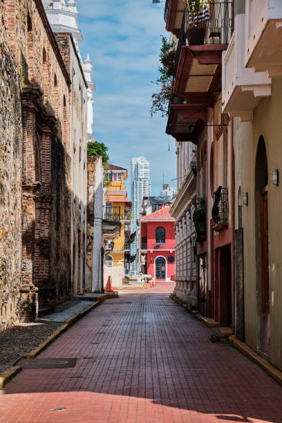 Streets of Panama City. Republic of Panama. stock photo