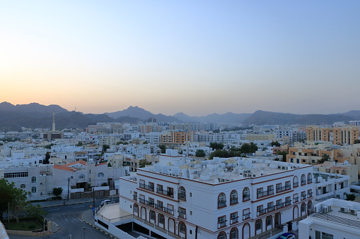 Beautiful panoramic view at the capital of the Oman Muscat