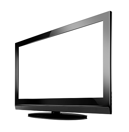 A 3D illustration of a a computer monitor isolated on a white background