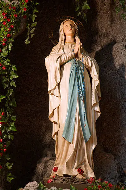 holy Mary from Lourdes - satue in Vienna church