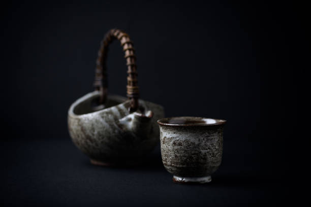 istock Traditional, handcrafted ceramic on dark background. Soft focus. Copy space. 1394920320