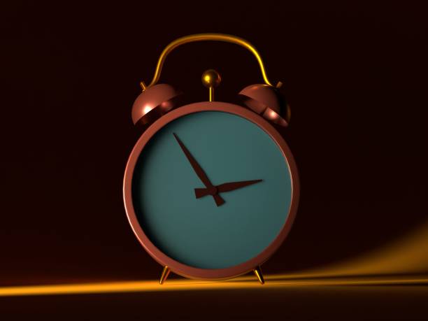 istock Stylish alarm clock in the sun. 3d render. 1394920721