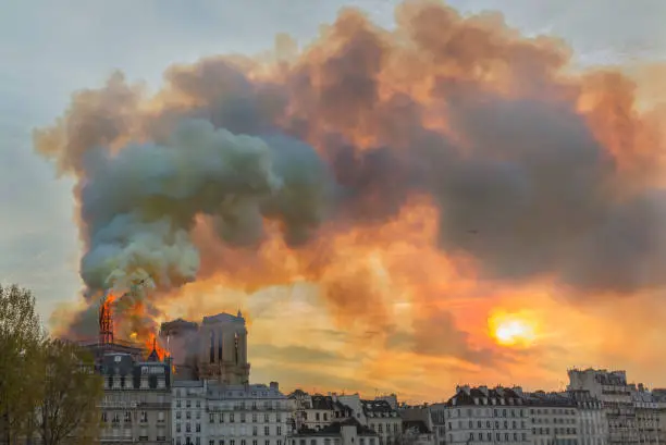 Photo of Cathédrale Notre-Dame on fire, Monday April 15th 2019