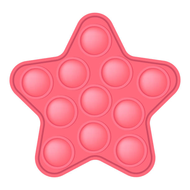Pop It Coral Pink Star Pour Une Saintvalentin Comme Un Jouet À La