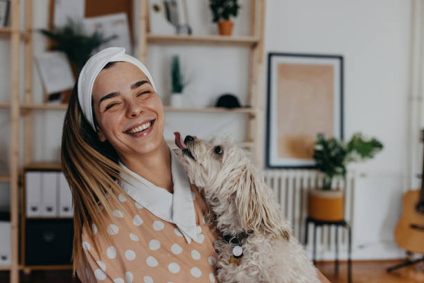 istock Spending morning with my fluffy dog 1394926845