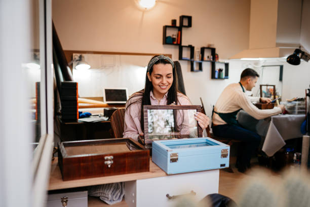 istock Man and women in his workshop 1394931066