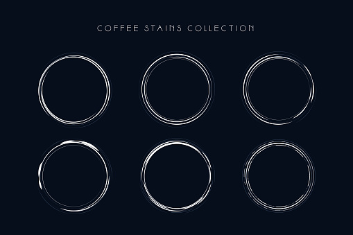 Coffee glass stain texture set