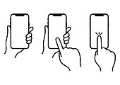 Hands to operate smartphones