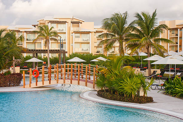 istock Bridge Over Pool at Tropical Resort 139493510