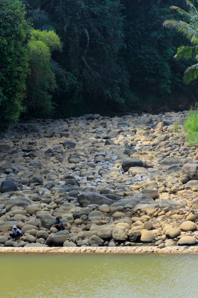 istock A dry, rocky river at the bottom. 1394935463