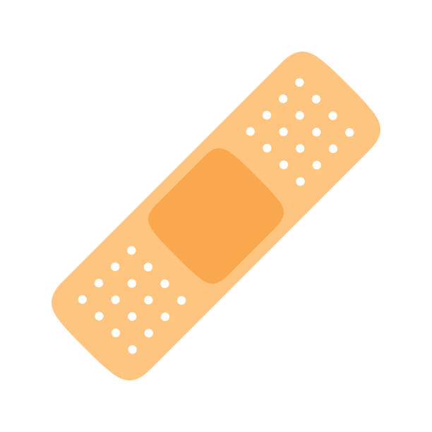 Medical plaster bandage icon. Adhesive bandage. Vector illustration Medical plaster bandage icon. Adhesive bandage. Vector illustration, isolated on white background. bandage stock illustrations