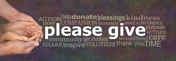 istock Please Give to our charitable cause campaign word cloud 1394941347