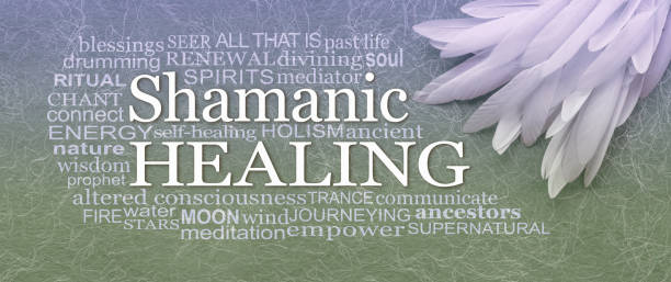 istock Shamanic Healing Word Cloud Wall Art 1394942188