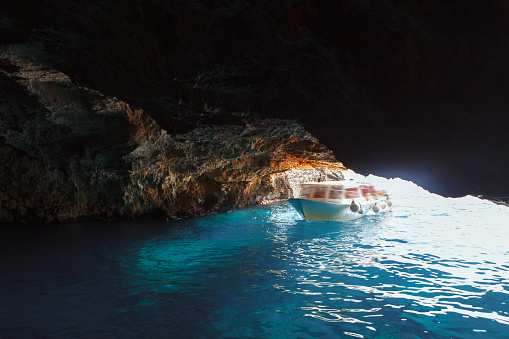 Blue Grotto with a boat tour ,  Capri island cavern