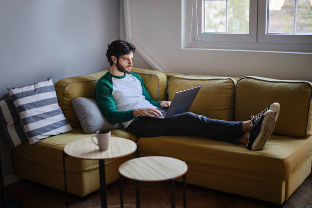 istock Businessman working from home 1394951670