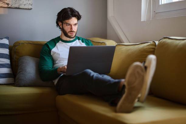 istock Businessman working from home 1394951671