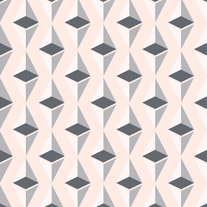 Triangular Prism 3d Shape Seamless Pattern Stock Illustration ...