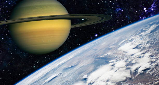 istock Earth orbit. Universe. Abstract science backgrounds. NASA imagery used 1394964029