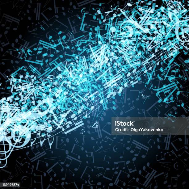 Ilustración de Fondo Abstracto Con Notas De La Música y más Vectores Libres de Derechos de Nota musical - Nota musical, Abstracto, Actuación - Espectáculo