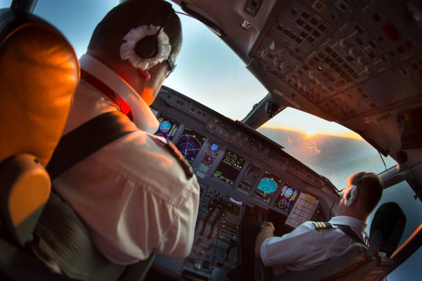 istock The pilots of the passenger plane at work 1394969611